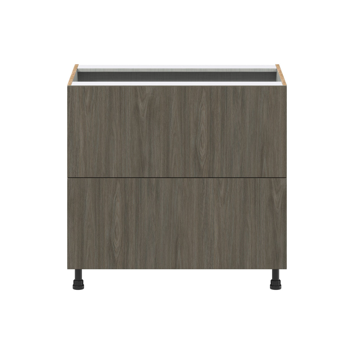 Hugo&Borg Savane 36-in W x 34.5-in H x 24-in D Textmel 3-Drawer Base Fully Assembled Cabinet (Flat Panel Style)