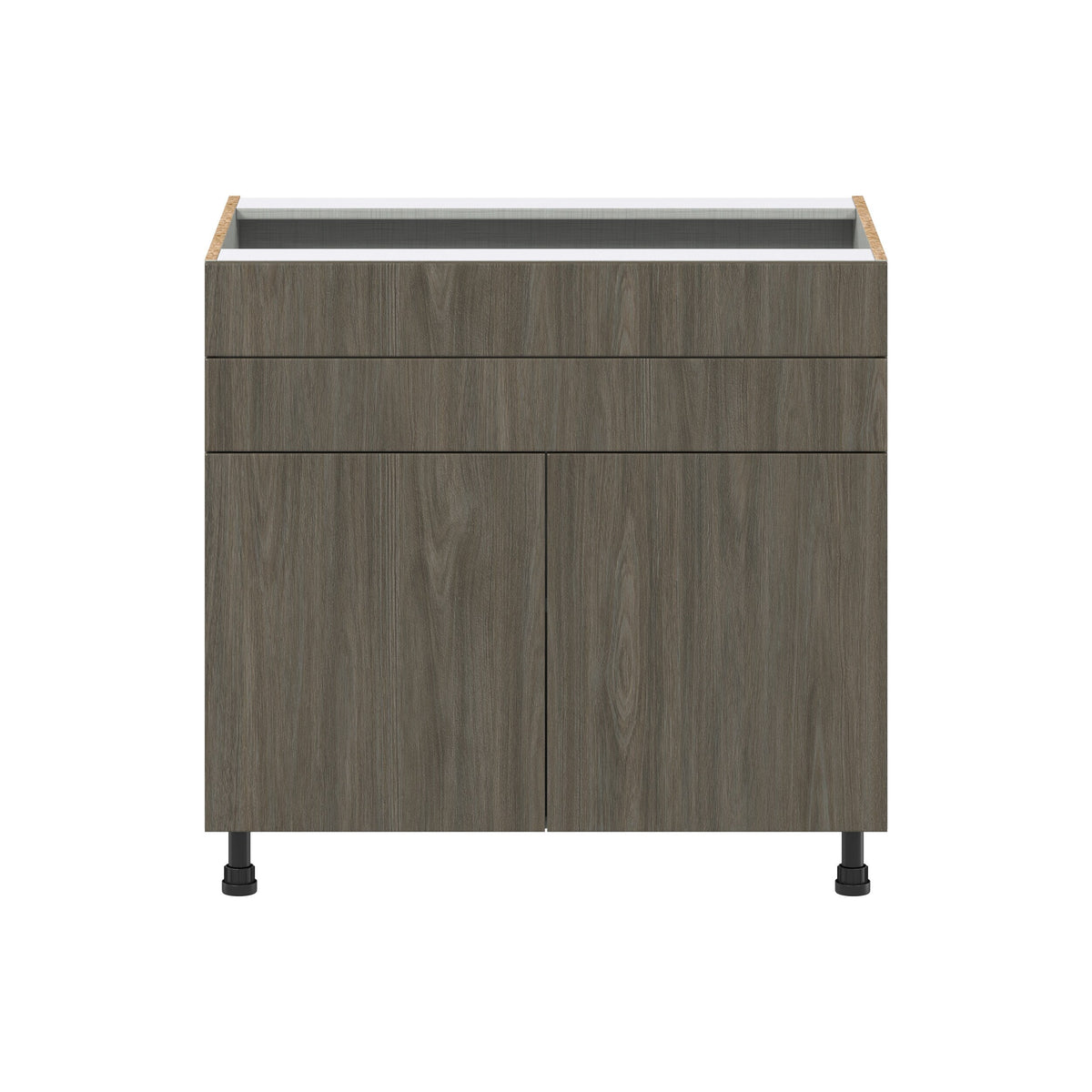 Hugo&Borg Savane 36-in W x 34.5-in H x 24-in D Textmel 1-Drawer Base Fully Assembled Cabinet (Flat Panel Slab Style)
