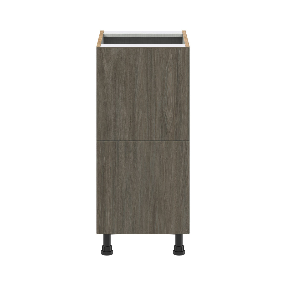 Hugo&Borg Savane 15-in W x 34.5-in H x 24-in D Textmel 2-Drawer Base Fully Assembled Cabinet (Flat Panel Style)