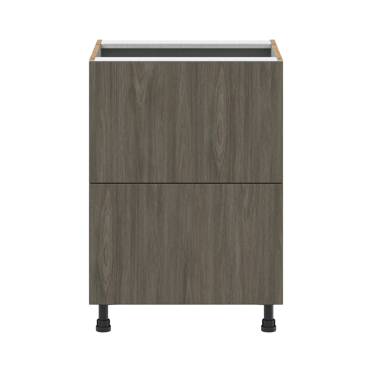 Hugo&Borg Savane 24-in W x 34.5-in H x 24-in D Textmel 2-Drawer Base Fully Assembled Cabinet (Flat Panel Style)