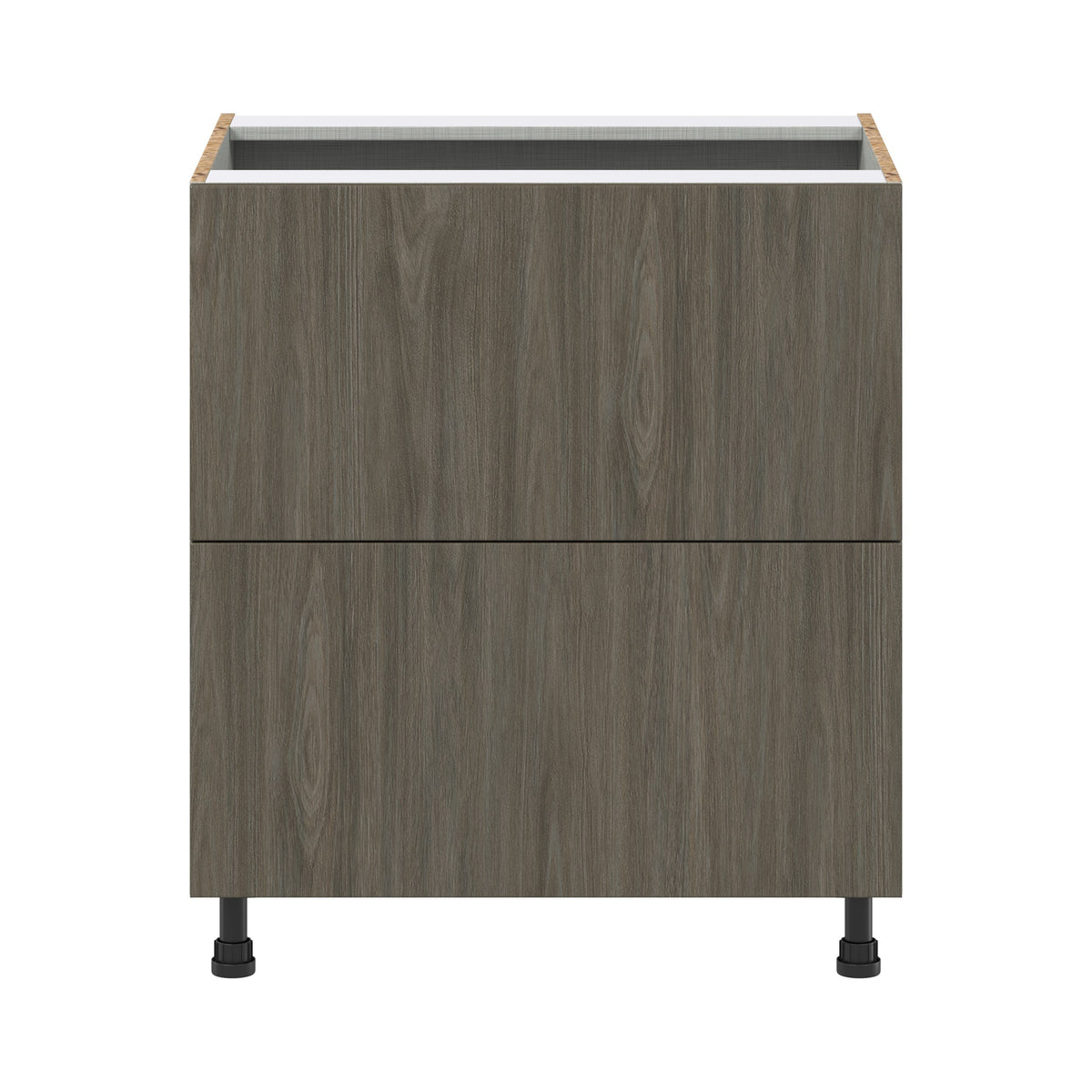 Hugo&Borg Savane 30-in W x 34.5-in H x 24-in D Textmel 2-Drawer Base Fully Assembled Cabinet (Flat Panel Style)