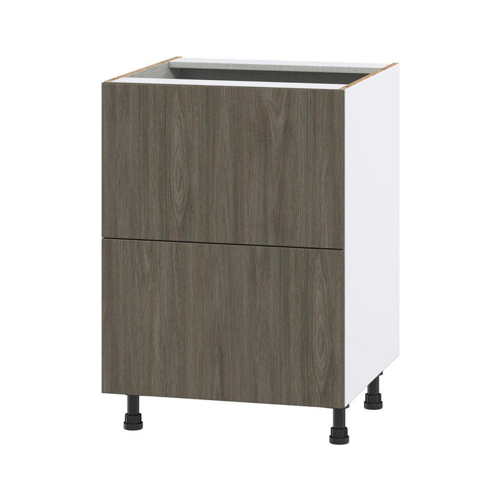 Hugo&Borg Savane 24-in W x 34.5-in H x 24-in D Textmel 2-Drawer Base Fully Assembled Cabinet (Flat Panel Style)