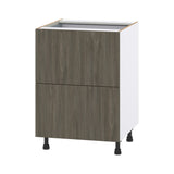 Hugo&Borg Savane 24-in W x 34.5-in H x 24-in D Textmel 3-Drawer Base Fully Assembled Cabinet (Flat Panel Style)