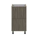 Hugo&Borg Savane 18-in W x 34.5-in H x 24-in D Textmel 3-Drawer Base Fully Assembled Cabinet (Flat Panel Style)