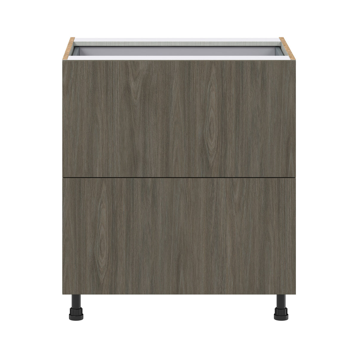 Hugo&Borg Savane 30-in W x 34.5-in H x 24-in D Textmel 3-Drawer Base Fully Assembled Cabinet (Flat Panel Style)