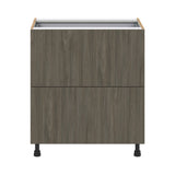 Hugo&Borg Savane 30-in W x 34.5-in H x 24-in D Textmel 3-Drawer Base Fully Assembled Cabinet (Flat Panel Style)