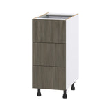 Hugo&Borg Savane 15-in W x 34.5-in H x 24-in D Textmel 4-Drawer Base Fully Assembled Cabinet (Flat Panel Style)