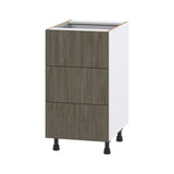 Hugo&Borg Savane 18-in W x 34.5-in H x 24-in D Textmel 4-Drawer Base Fully Assembled Cabinet (Flat Panel Style)