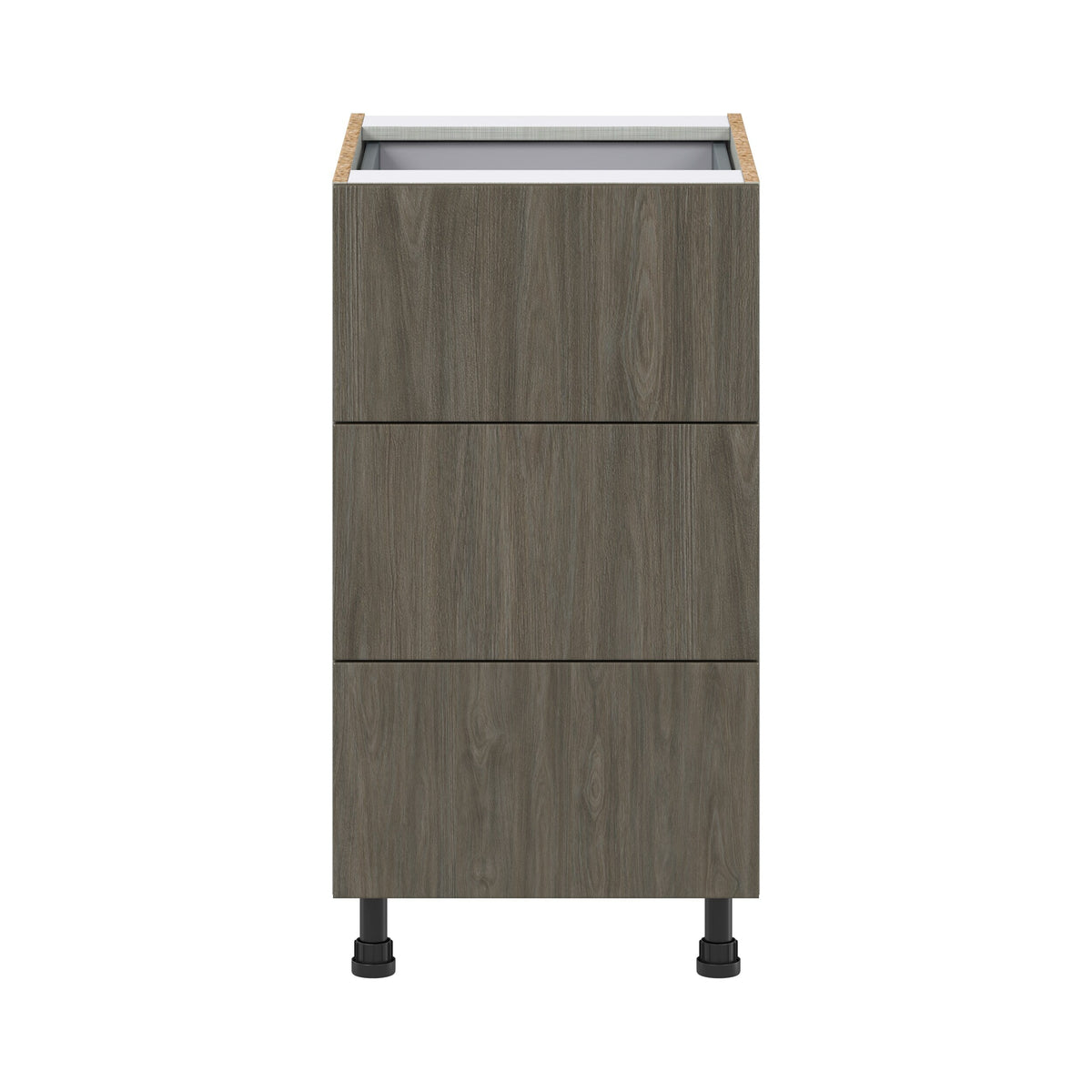 Hugo&Borg Savane 18-in W x 34.5-in H x 24-in D Textmel 4-Drawer Base Fully Assembled Cabinet (Flat Panel Style)