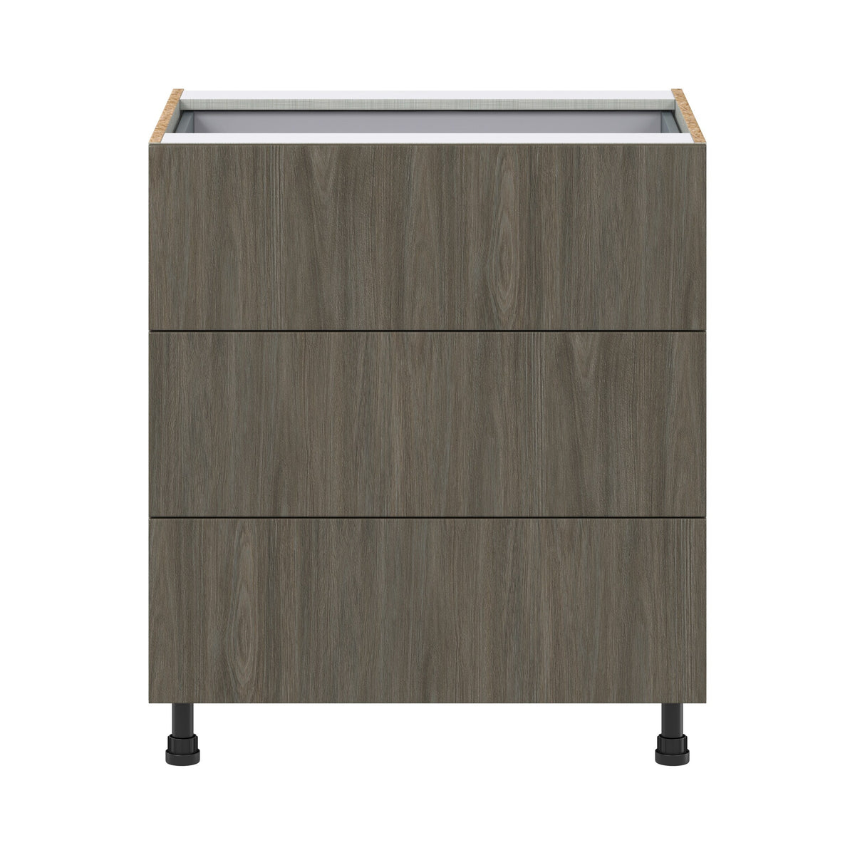 Hugo&Borg Savane 30-in W x 34.5-in H x 24-in D Textmel 4-Drawer Base Fully Assembled Cabinet (Flat Panel Style)