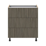 Hugo&Borg Savane 30-in W x 34.5-in H x 24-in D Textmel 4-Drawer Base Fully Assembled Cabinet (Flat Panel Style)