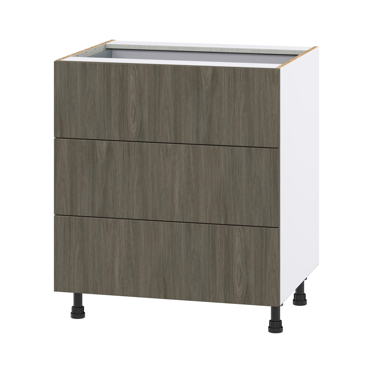 Hugo&Borg Savane 30-in W x 34.5-in H x 24-in D Textmel 4-Drawer Base Fully Assembled Cabinet (Flat Panel Style)