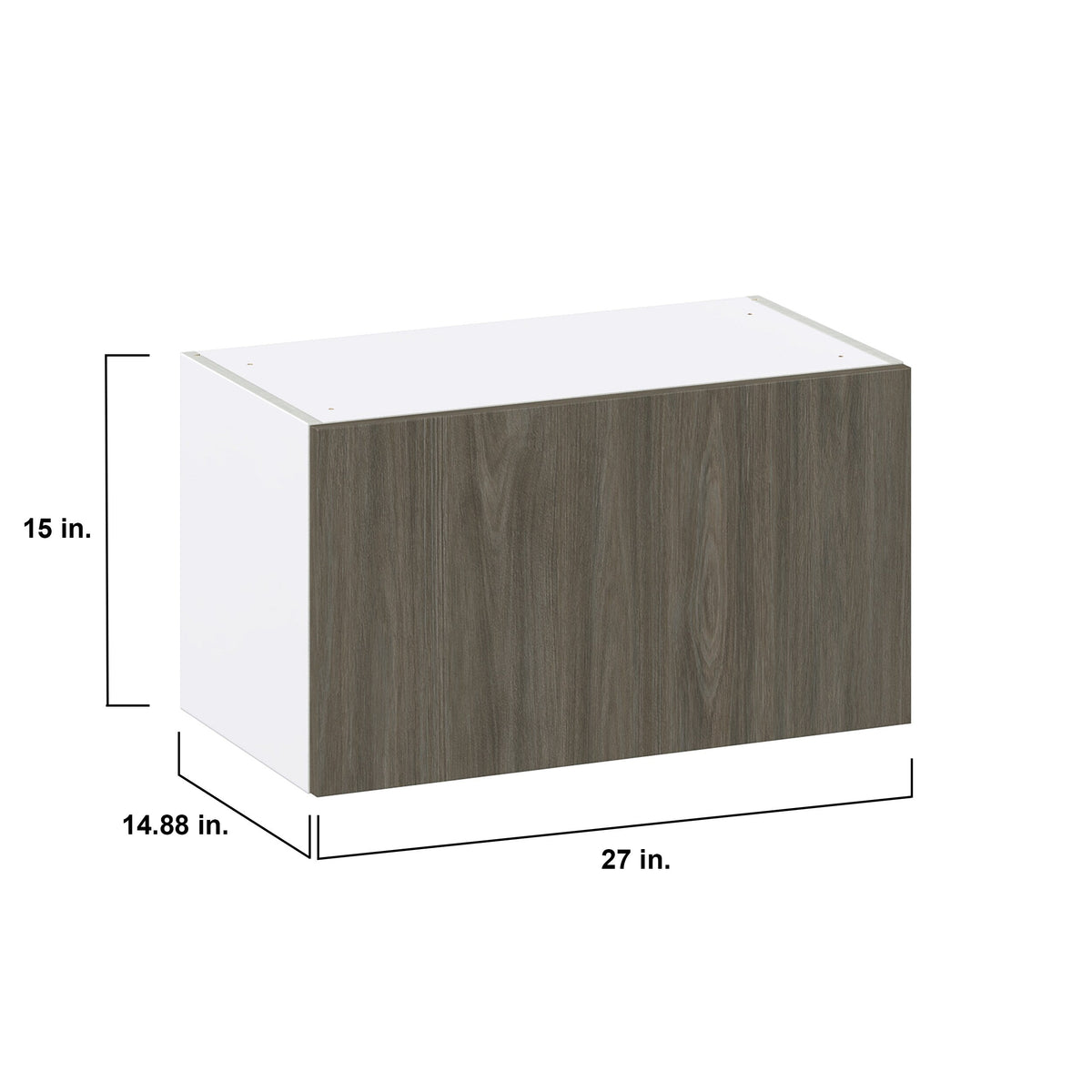 Hugo&Borg Savane 27-in W x 15-in H x 14-in D Textmel Wall Fully Assembled Cabinet (Flat Panel Slab Door Style)
