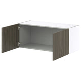 Hugo&Borg Savane 36-in W x 15-in H x 14-in D Textmel Wall Fully Assembled Cabinet (Flat Panel Slab Door Style)