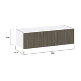 Hugo&Borg Savane 36-in W x 10-in H x 14-in D Textmel Wall Fully Assembled Cabinet (Flat Panel Slab Door Style)