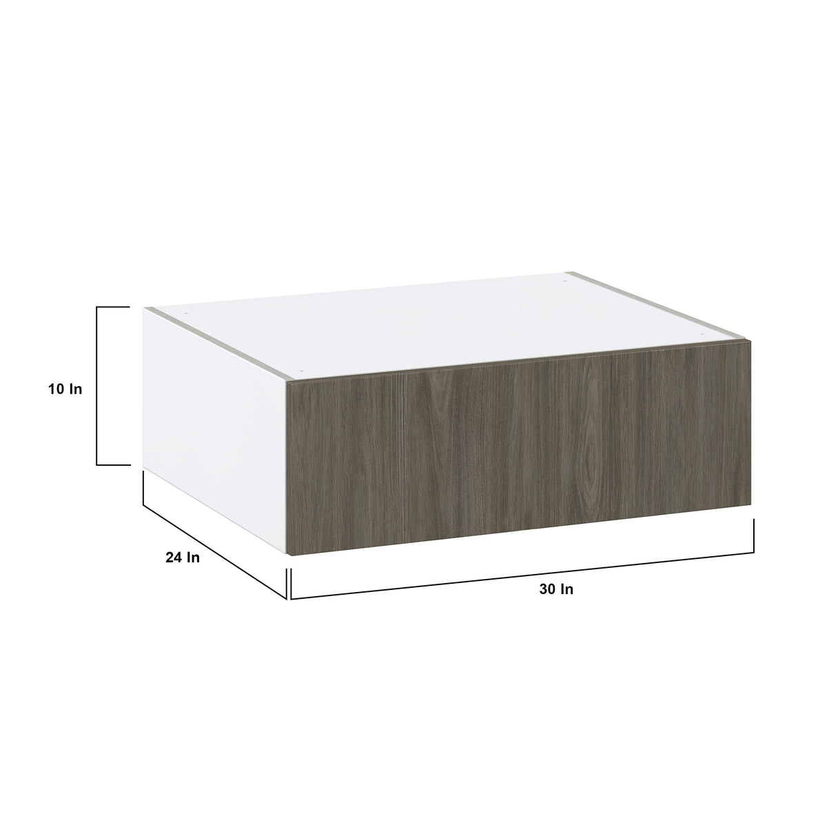 Hugo&Borg Savane 30-in W x 10-in H x 24-in D Textmel Wall Fully Assembled Cabinet (Flat Panel Slab Door Style)