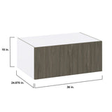 Hugo&Borg Savane 36-in W x 15-in H x 24-in D Textmel Wall Fully Assembled Cabinet (Flat Panel Slab Door Style)