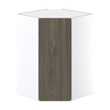 Hugo&Borg Savane 24-in W x 35-in H x 14-in D Textmel Diagonal Corner Wall Fully Assembled Cabinet (Flat Panel Slab Style)