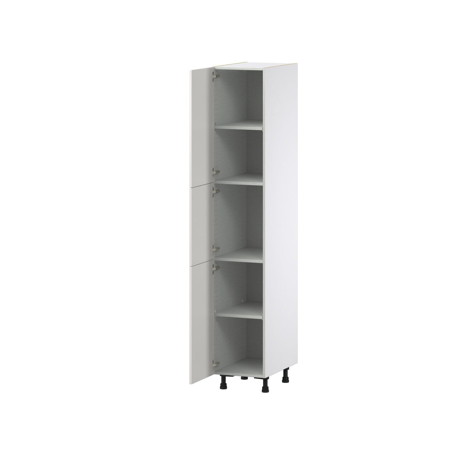 Hugo&Borg Belcourt 15-in W x 84.5-in H x 24-in D Gray Painted Pantry Fully Assembled Cabinet (Recessed Panel Shaker Door Style)
