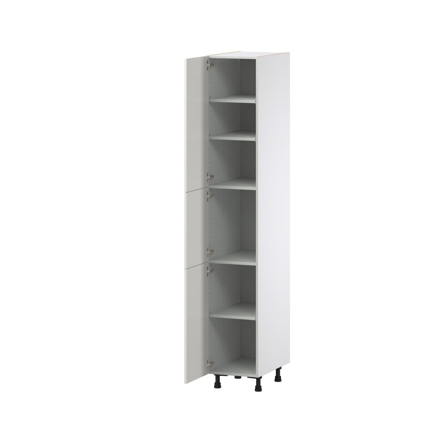 Hugo&Borg Belcourt 15-in W x 89.5-in H x 24-in D Gray Painted Pantry Fully Assembled Cabinet (Recessed Panel Shaker Door Style)