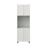 Hugo&Borg Belcourt 30-in W x 89.5-in H x 24-in D Gray Painted Single Oven Pantry Fully Assembled Cabinet (Recessed Panel Shaker Style)