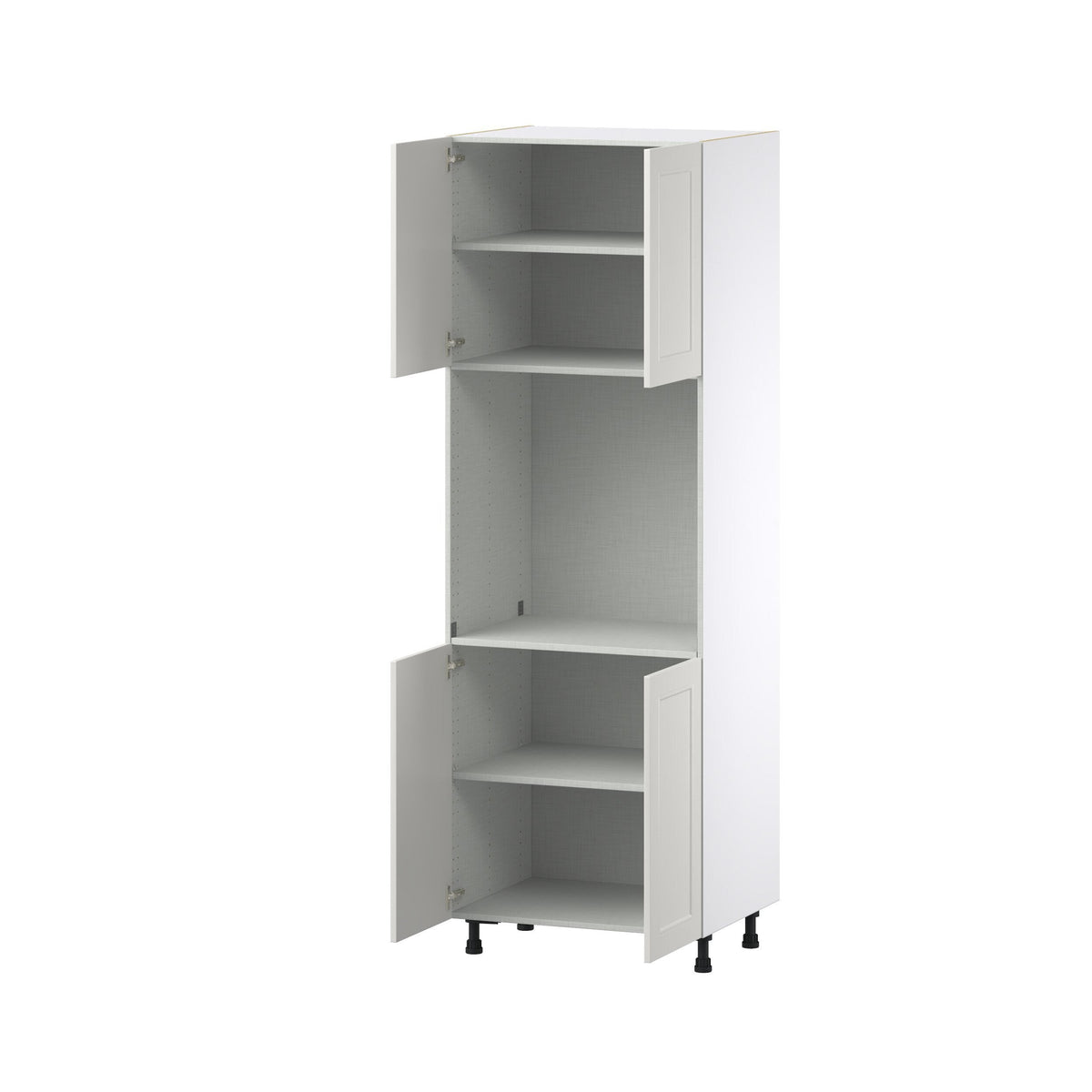 Hugo&Borg Belcourt 30-in W x 89.5-in H x 24-in D Gray Painted Single Oven Pantry Fully Assembled Cabinet (Recessed Panel Shaker Style)