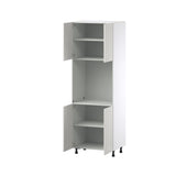 Hugo&Borg Belcourt 30-in W x 89.5-in H x 24-in D Gray Painted Single Oven Pantry Fully Assembled Cabinet (Recessed Panel Shaker Style)