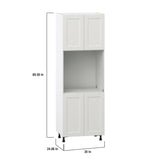 Hugo&Borg Belcourt 30-in W x 89.5-in H x 24-in D Gray Painted Single Oven Pantry Fully Assembled Cabinet (Recessed Panel Shaker Style)