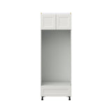 Hugo&Borg Belcourt 30-in W x 84.5-in H x 24-in D Gray Painted 1-Drawer Single or Double Oven Pantry Fully Assembled Cabinet (Recessed Panel Shaker Style)