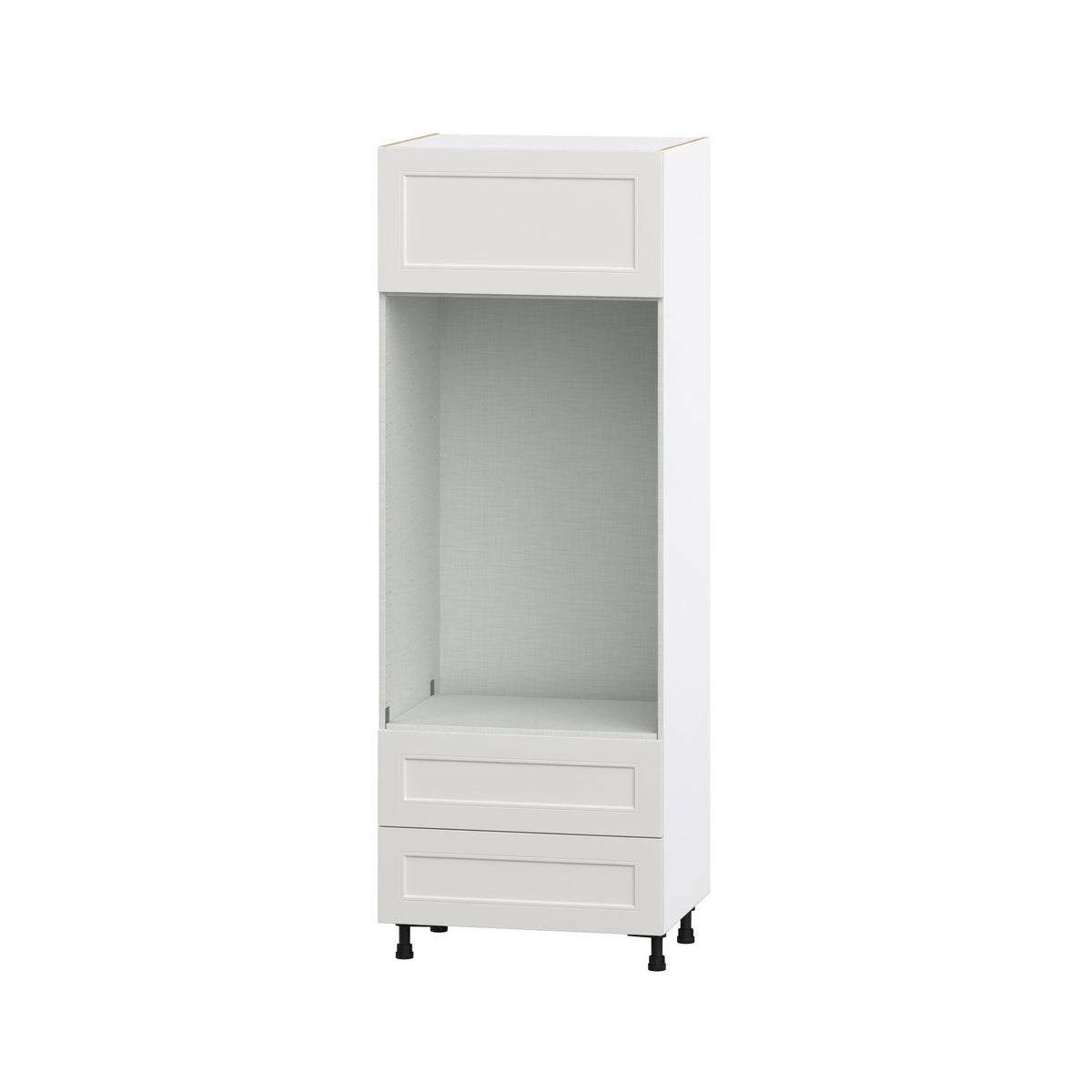 Hugo&Borg Belcourt 30-in W x 84.5-in H x 24-in D Gray Painted 2-Drawers Microwave Pantry Fully Assembled Cabinet (Recessed Panel Shaker Style)