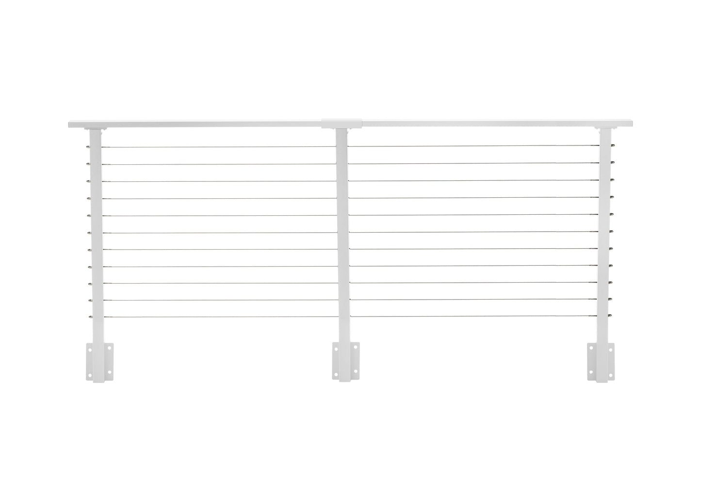 CityPost Face Mount x 36-in White Steel Deck Cable Rail Kit