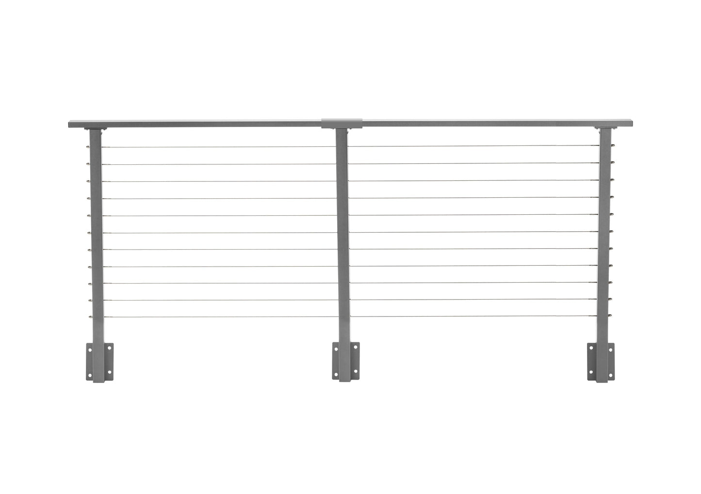 CityPost Face Mount x 36-in Grey Steel Deck Cable Rail Kit