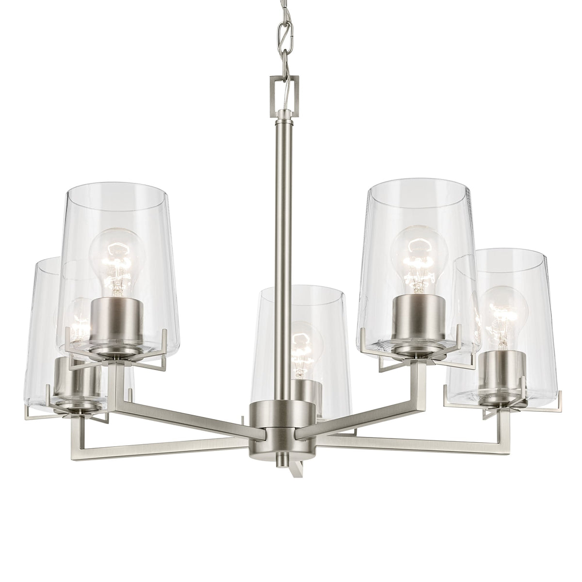 Kichler Birk 5-Light Brushed Nickel Farmhouse Chandelier