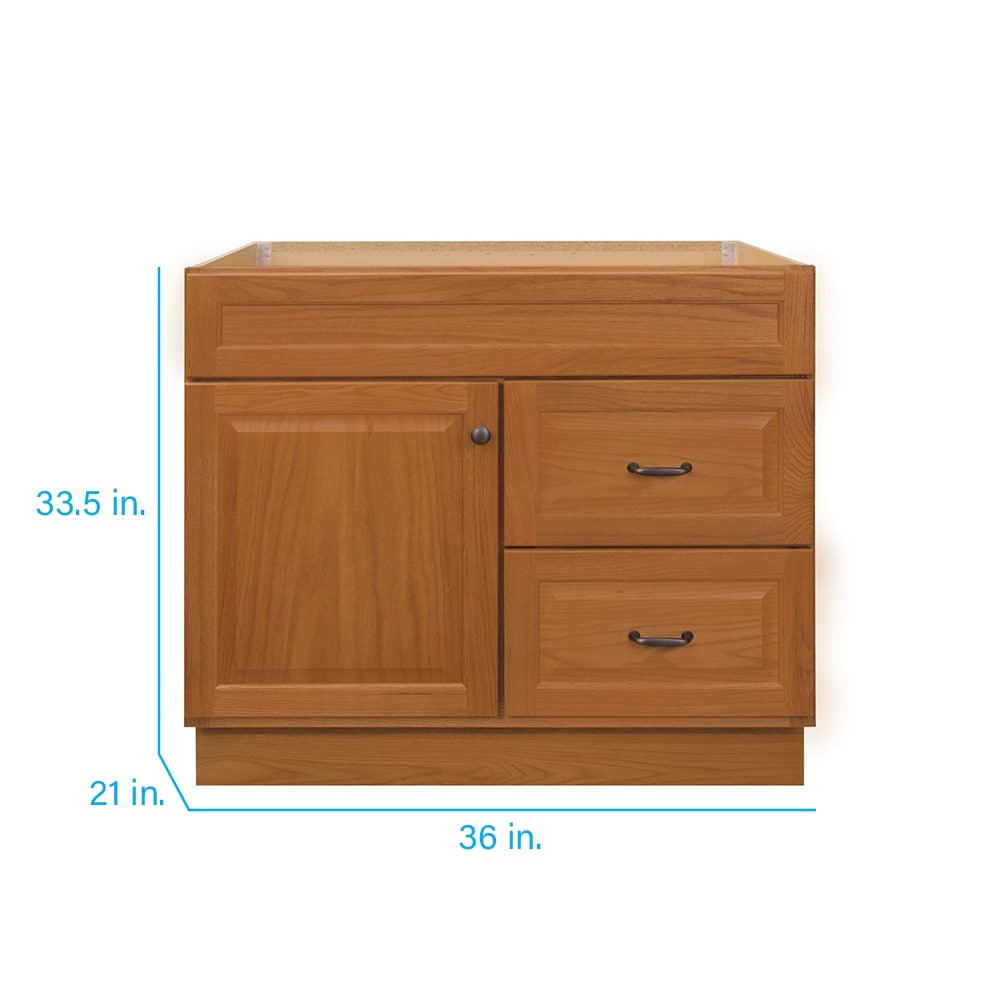 Project Source 36-in Golden Bathroom Vanity Base Cabinet without Top
