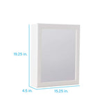 Project Source 15.25-in x 19.25-in Surface Mount White Mirrored Medicine Cabinet