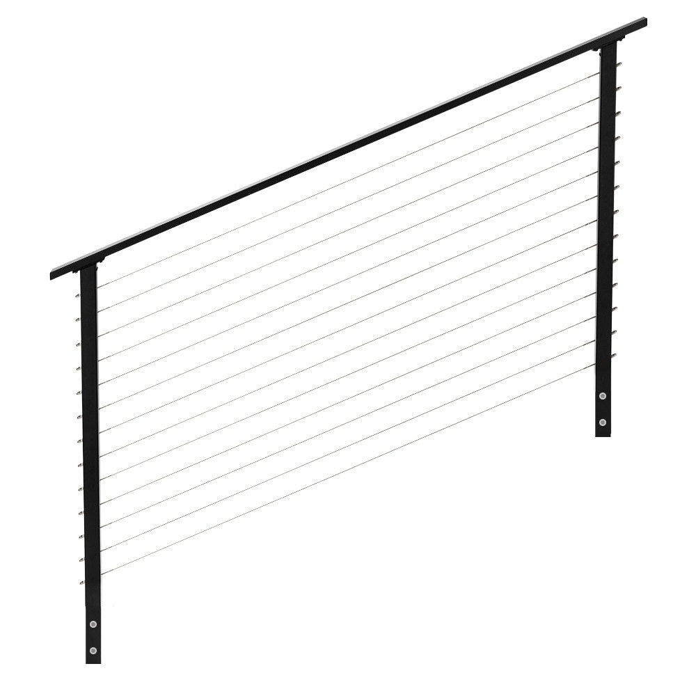 CityPost Stair Face Mount Steel Deck Cable Rail Kit