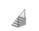 CityPost Stair Face Mount Steel Deck Cable Rail Kit