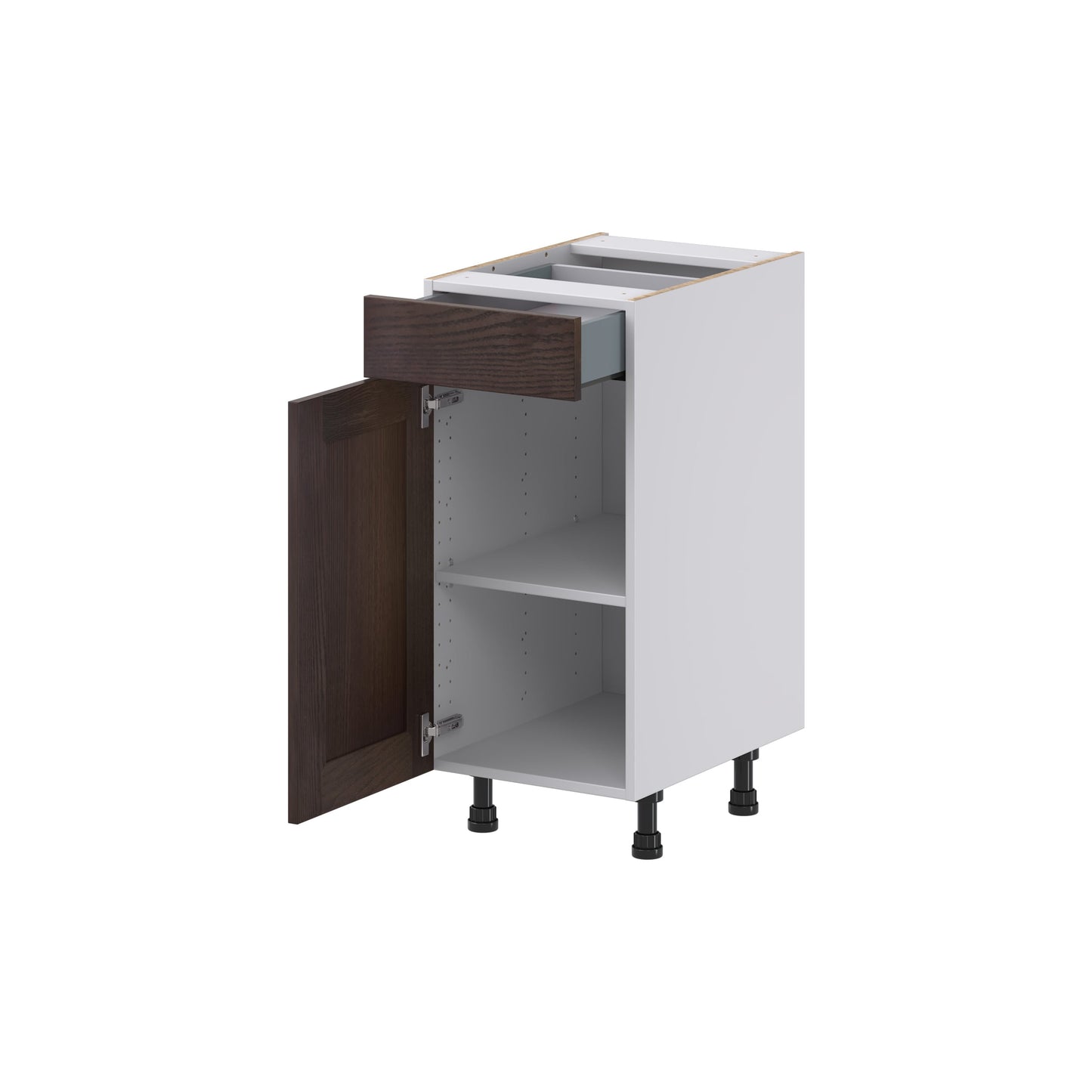 Hugo&Borg 15-in W x 34.5-in H x 21-in D Wood 1-Drawer Base Fully Assembled Cabinet (Recessed Panel Shaker Style)