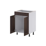 Hugo&Borg 24-in W x 34.5-in H x 21-in D Wood Sink Base Fully Assembled Cabinet (Recessed Panel Shaker Style)