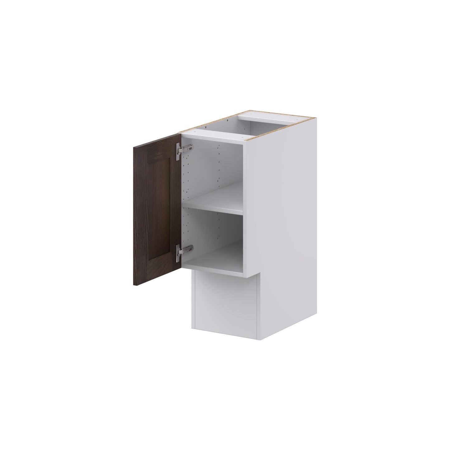 Hugo&Borg 12-in W x 34.5-in H x 21-in D Wood Base Fully Assembled Cabinet (Recessed Panel Shaker Door Style)