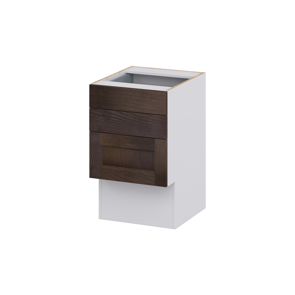 Hugo&Borg 18-in W x 30-in H x 21-in D Wood 3-Drawer Base Fully Assembled Cabinet (Recessed Panel Style)