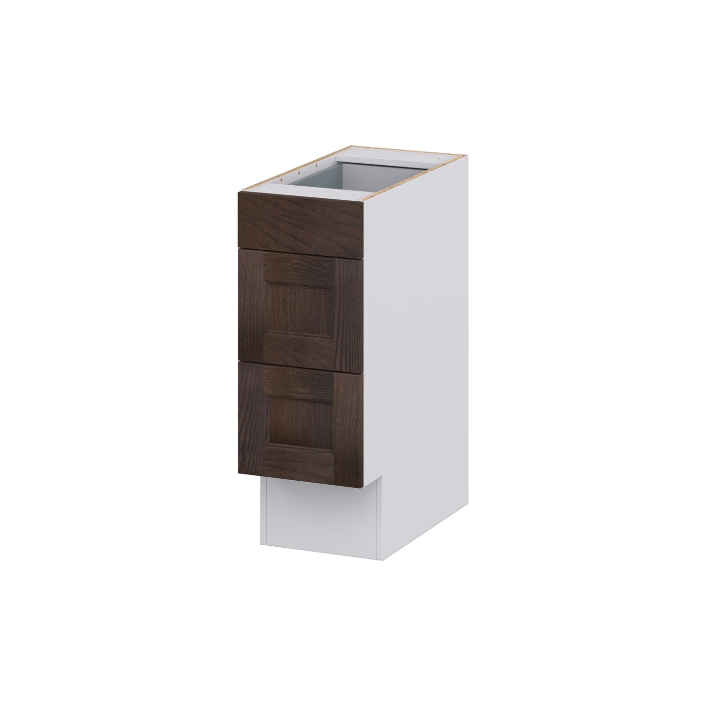Hugo&Borg 12-in W x 32.5-in H x 24-in D Wood 3-Drawer Base Fully Assembled Cabinet (Recessed Panel Style)