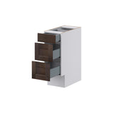 Hugo&Borg 12-in W x 32.5-in H x 24-in D Wood 3-Drawer Base Fully Assembled Cabinet (Recessed Panel Style)