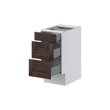 Hugo&Borg 15-in W x 32.5-in H x 24-in D Wood 3-Drawer Base Fully Assembled Cabinet (Recessed Panel Style)