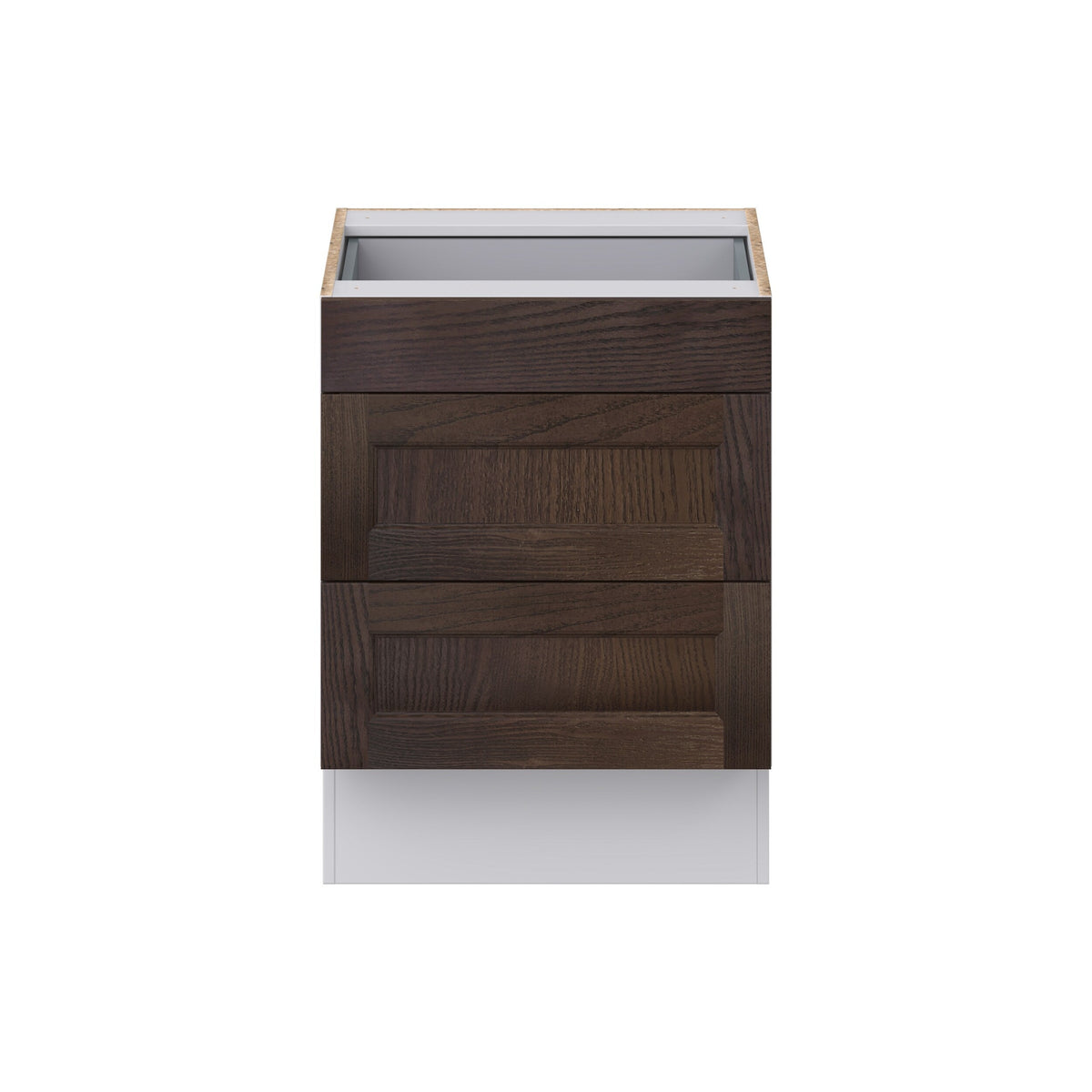 Hugo&Borg 24-in W x 32.5-in H x 23-in D Wood 3-Drawer Base Fully Assembled Cabinet (Recessed Panel Style)