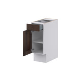 Hugo&Borg 12-in W x 34.5-in H x 24-in D Wood 1-Drawer Base Fully Assembled Cabinet (Recessed Panel Shaker Style)