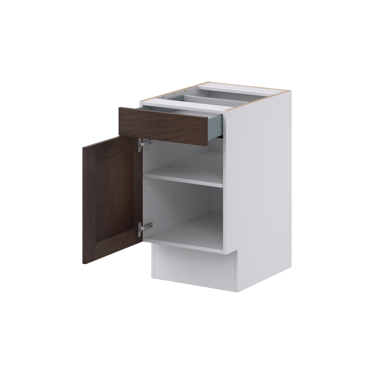 Hugo&Borg 18-in W x 34.5-in H x 24-in D Wood 1-Drawer Base Fully Assembled Cabinet (Recessed Panel Shaker Style)