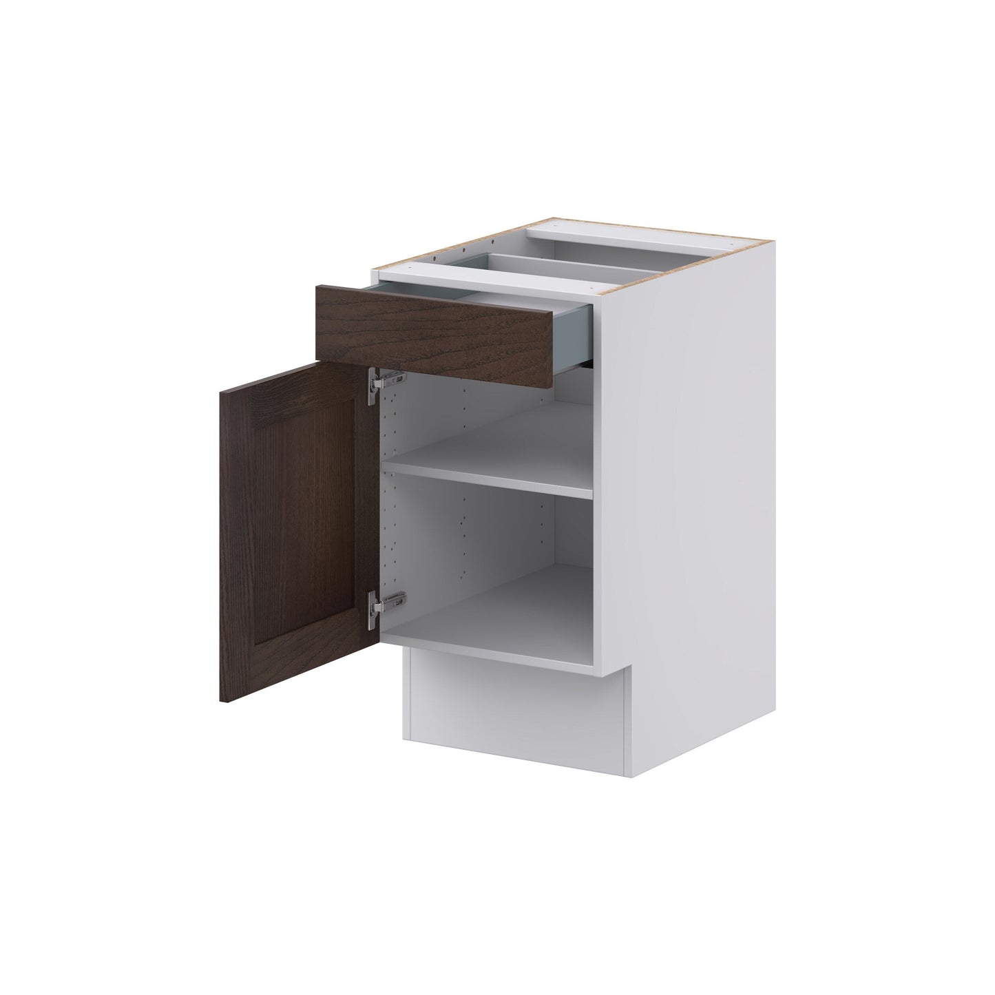 Hugo&Borg 18-in W x 34.5-in H x 24-in D Wood 1-Drawer Base Fully Assembled Cabinet (Recessed Panel Shaker Style)