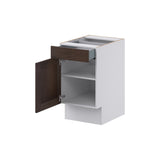 Hugo&Borg 18-in W x 34.5-in H x 24-in D Wood 1-Drawer Base Fully Assembled Cabinet (Recessed Panel Shaker Style)
