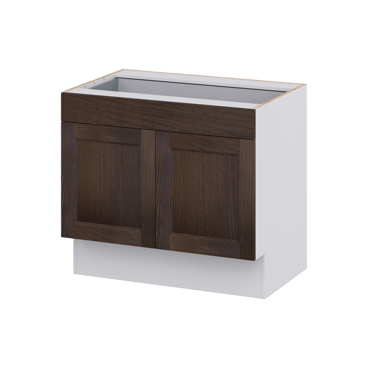 Hugo&Borg 36-in W x 32.5-in H x 24-in D Wood 1-Drawer Sink Base Fully Assembled Cabinet (Recessed Panel Shaker Style)